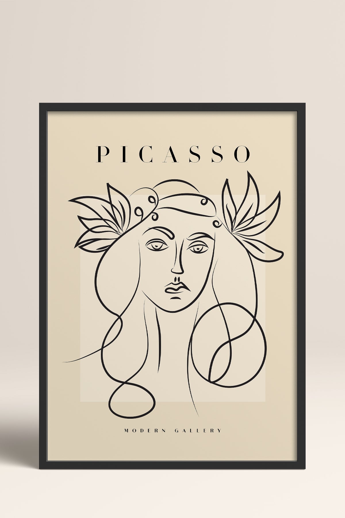 HOMEPACK Ahşap Çerçeveli Tablo Çerçeveli Poster Sanatsal Modern Duvar Dekoru PICASSO-27