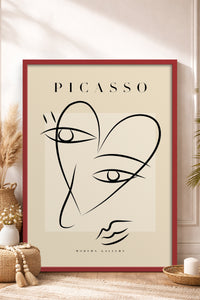 HOMEPACK Ahşap Çerçeveli Tablo Çerçeveli Poster Sanatsal Modern Duvar Dekoru PICASSO-28