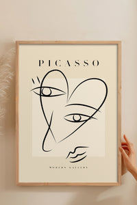 HOMEPACK Ahşap Çerçeveli Tablo Çerçeveli Poster Sanatsal Modern Duvar Dekoru PICASSO-28