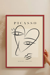 HOMEPACK Ahşap Çerçeveli Tablo Çerçeveli Poster Sanatsal Modern Duvar Dekoru PICASSO-28