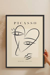 HOMEPACK Ahşap Çerçeveli Tablo Çerçeveli Poster Sanatsal Modern Duvar Dekoru PICASSO-28
