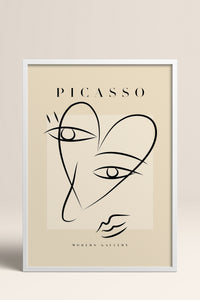 HOMEPACK Ahşap Çerçeveli Tablo Çerçeveli Poster Sanatsal Modern Duvar Dekoru PICASSO-28