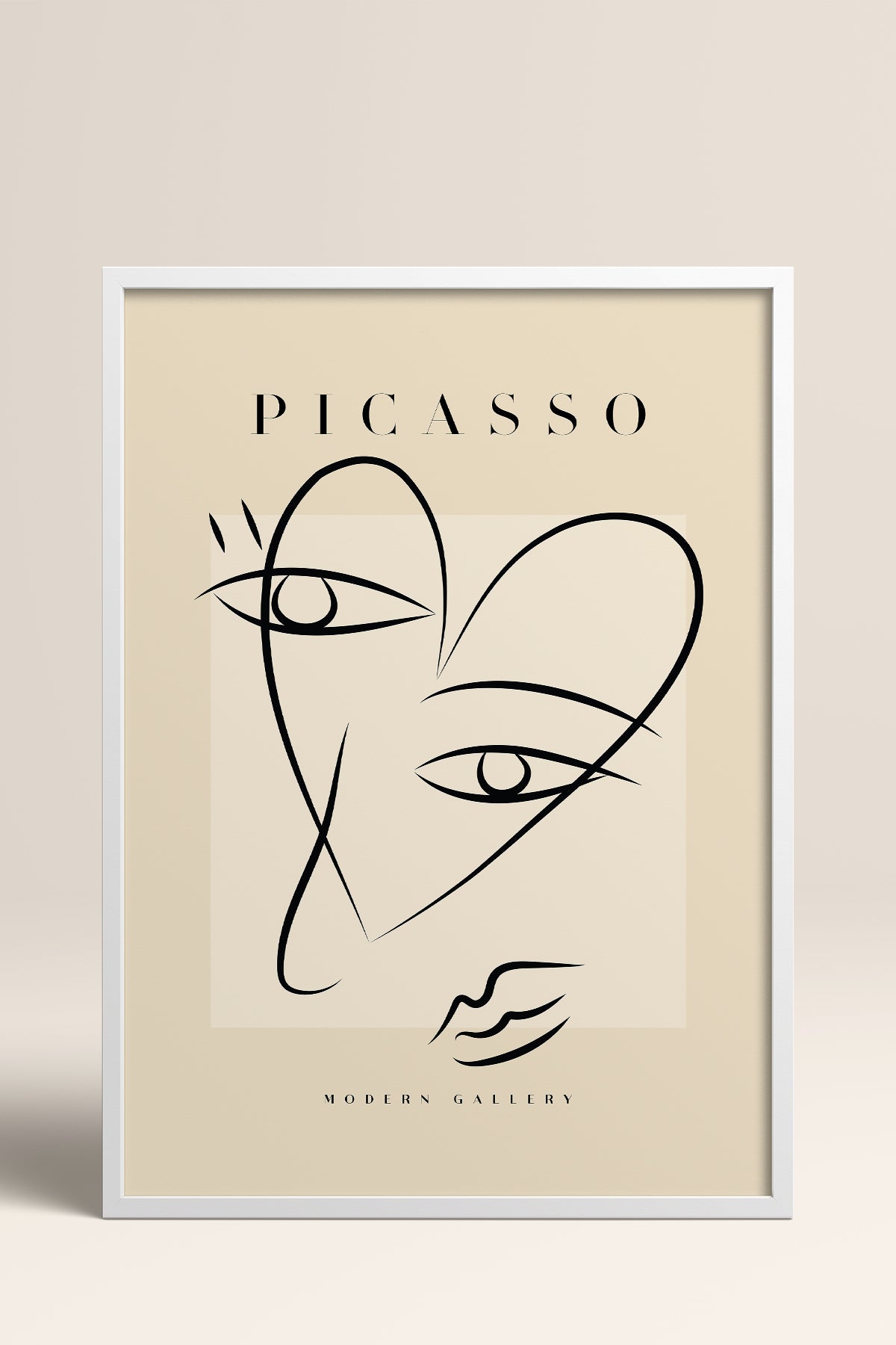 HOMEPACK Ahşap Çerçeveli Tablo Çerçeveli Poster Sanatsal Modern Duvar Dekoru PICASSO-28