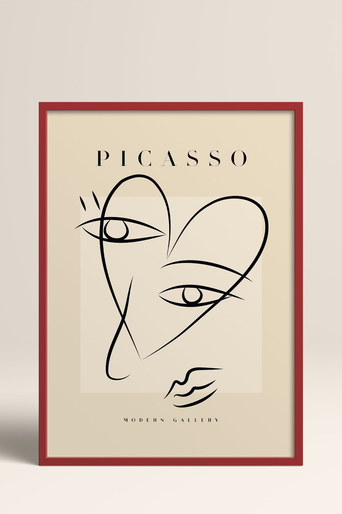 HOMEPACK Ahşap Çerçeveli Tablo Çerçeveli Poster Sanatsal Modern Duvar Dekoru PICASSO-28