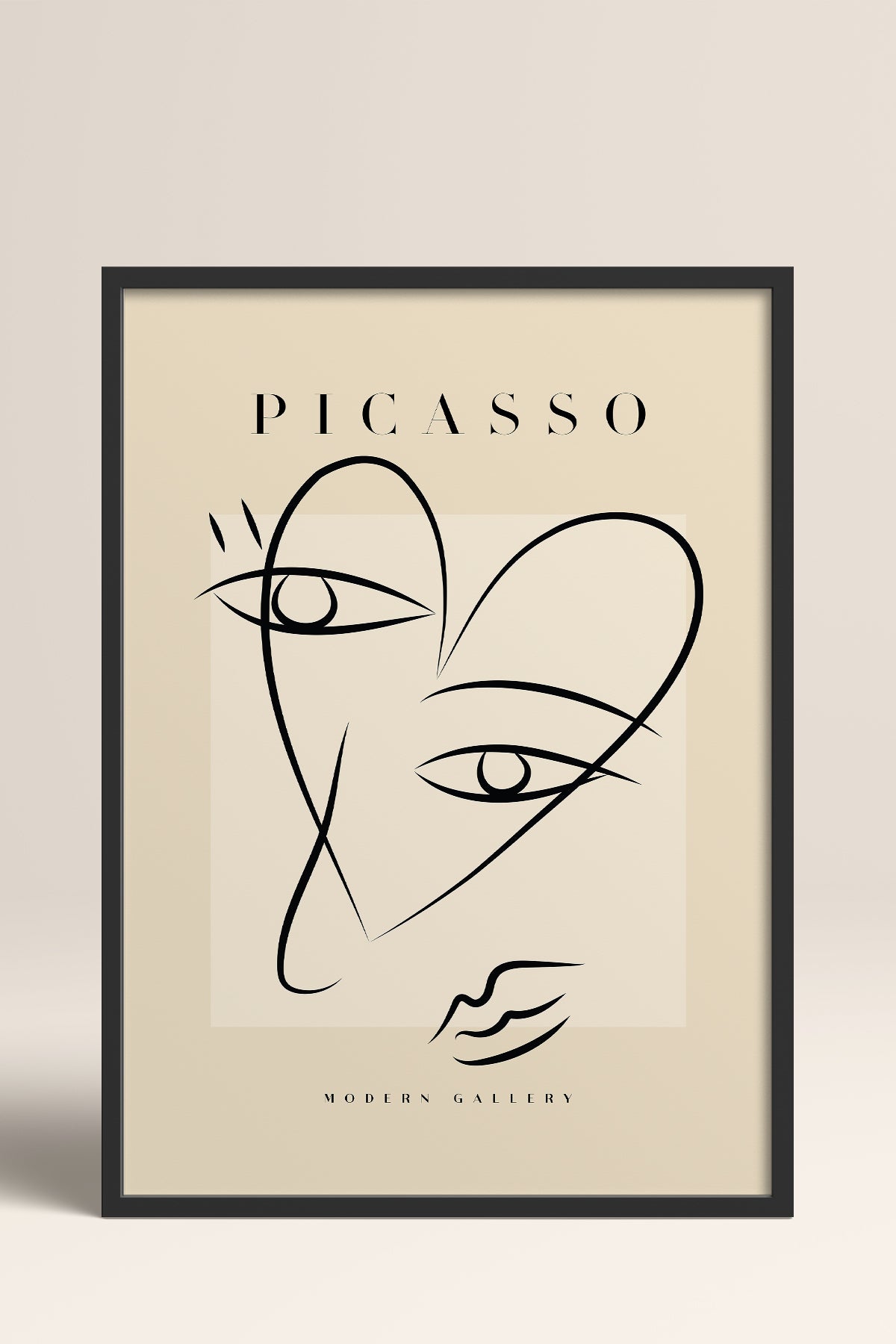 HOMEPACK Ahşap Çerçeveli Tablo Çerçeveli Poster Sanatsal Modern Duvar Dekoru PICASSO-28