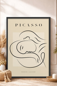 HOMEPACK Ahşap Çerçeveli Tablo Çerçeveli Poster Sanatsal Modern Duvar Dekoru PICASSO-29