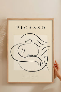 HOMEPACK Ahşap Çerçeveli Tablo Çerçeveli Poster Sanatsal Modern Duvar Dekoru PICASSO-29
