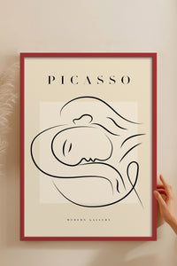 HOMEPACK Ahşap Çerçeveli Tablo Çerçeveli Poster Sanatsal Modern Duvar Dekoru PICASSO-29