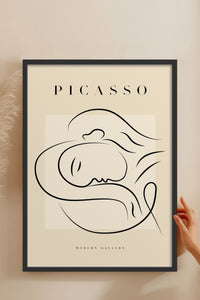 HOMEPACK Ahşap Çerçeveli Tablo Çerçeveli Poster Sanatsal Modern Duvar Dekoru PICASSO-29