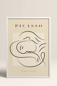 HOMEPACK Ahşap Çerçeveli Tablo Çerçeveli Poster Sanatsal Modern Duvar Dekoru PICASSO-29