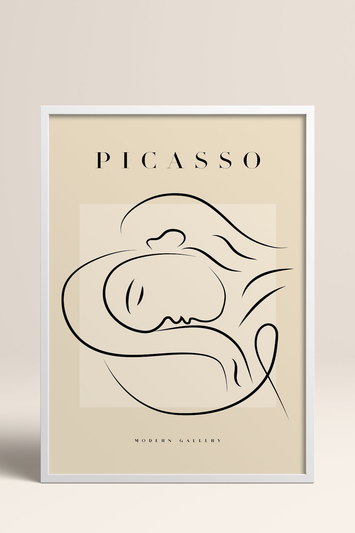 HOMEPACK Ahşap Çerçeveli Tablo Çerçeveli Poster Sanatsal Modern Duvar Dekoru PICASSO-29