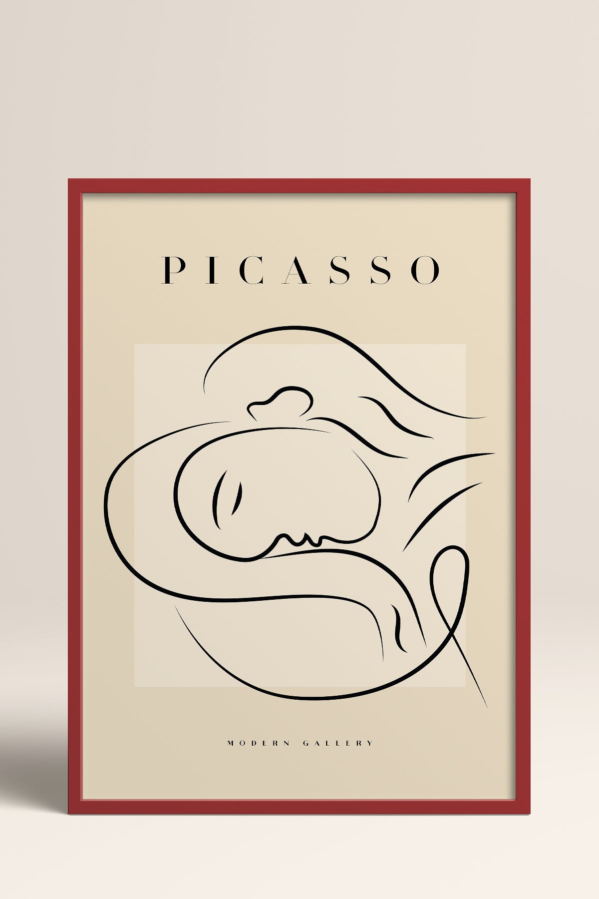 HOMEPACK Ahşap Çerçeveli Tablo Çerçeveli Poster Sanatsal Modern Duvar Dekoru PICASSO-29