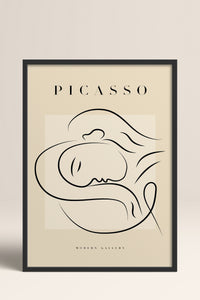 HOMEPACK Ahşap Çerçeveli Tablo Çerçeveli Poster Sanatsal Modern Duvar Dekoru PICASSO-29