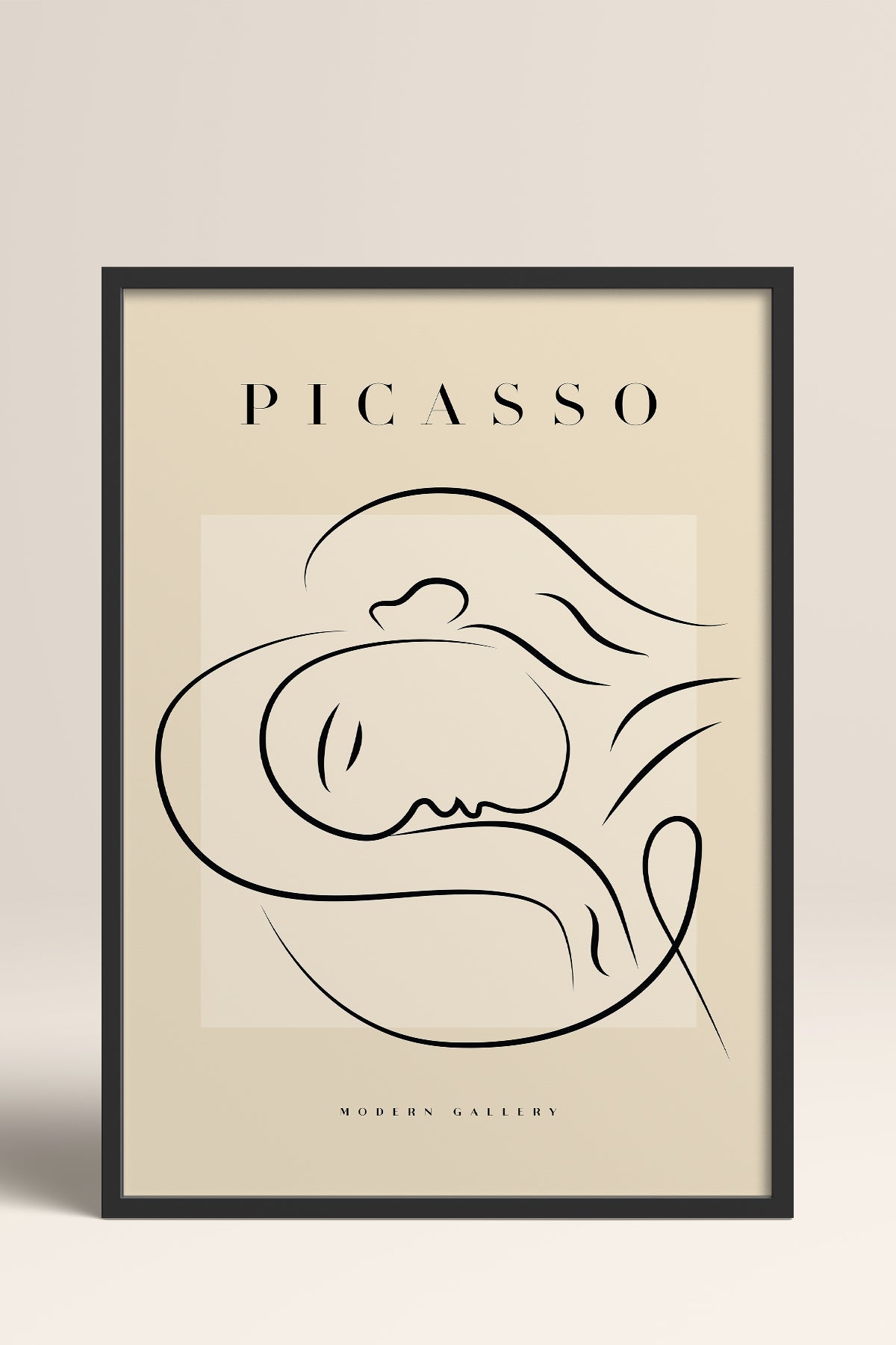 HOMEPACK Ahşap Çerçeveli Tablo Çerçeveli Poster Sanatsal Modern Duvar Dekoru PICASSO-29
