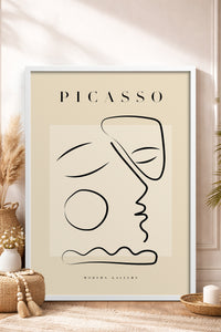 HOMEPACK Ahşap Çerçeveli Tablo Çerçeveli Poster Sanatsal Modern Duvar Dekoru PICASSO-30