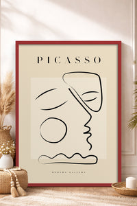 HOMEPACK Ahşap Çerçeveli Tablo Çerçeveli Poster Sanatsal Modern Duvar Dekoru PICASSO-30