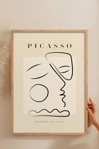 HOMEPACK Ahşap Çerçeveli Tablo Çerçeveli Poster Sanatsal Modern Duvar Dekoru PICASSO-30