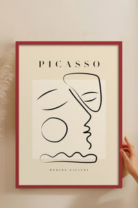 HOMEPACK Ahşap Çerçeveli Tablo Çerçeveli Poster Sanatsal Modern Duvar Dekoru PICASSO-30