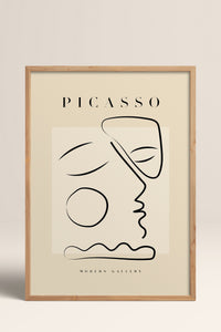 HOMEPACK Ahşap Çerçeveli Tablo Çerçeveli Poster Sanatsal Modern Duvar Dekoru PICASSO-30