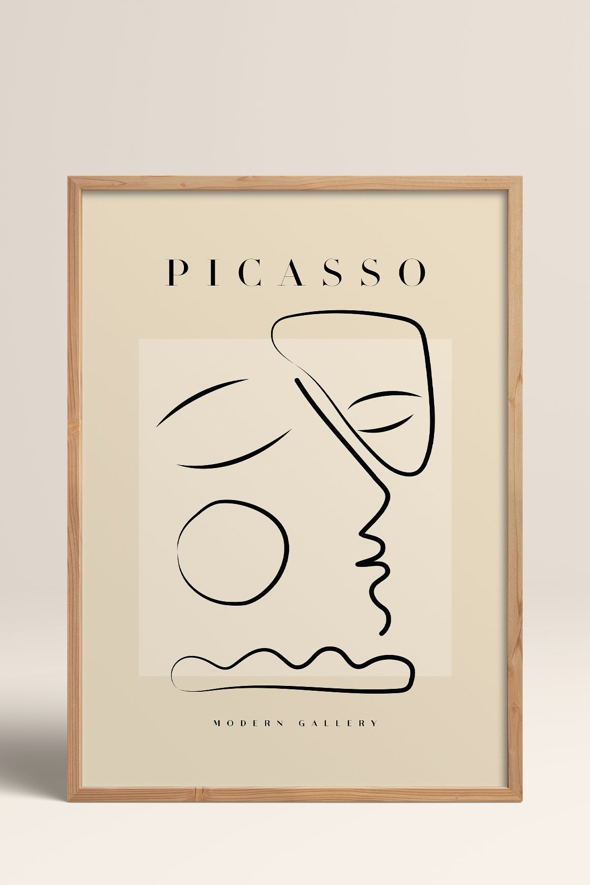 HOMEPACK Ahşap Çerçeveli Tablo Çerçeveli Poster Sanatsal Modern Duvar Dekoru PICASSO-30