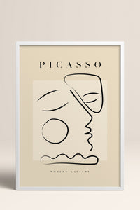 HOMEPACK Ahşap Çerçeveli Tablo Çerçeveli Poster Sanatsal Modern Duvar Dekoru PICASSO-30