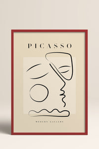 HOMEPACK Ahşap Çerçeveli Tablo Çerçeveli Poster Sanatsal Modern Duvar Dekoru PICASSO-30