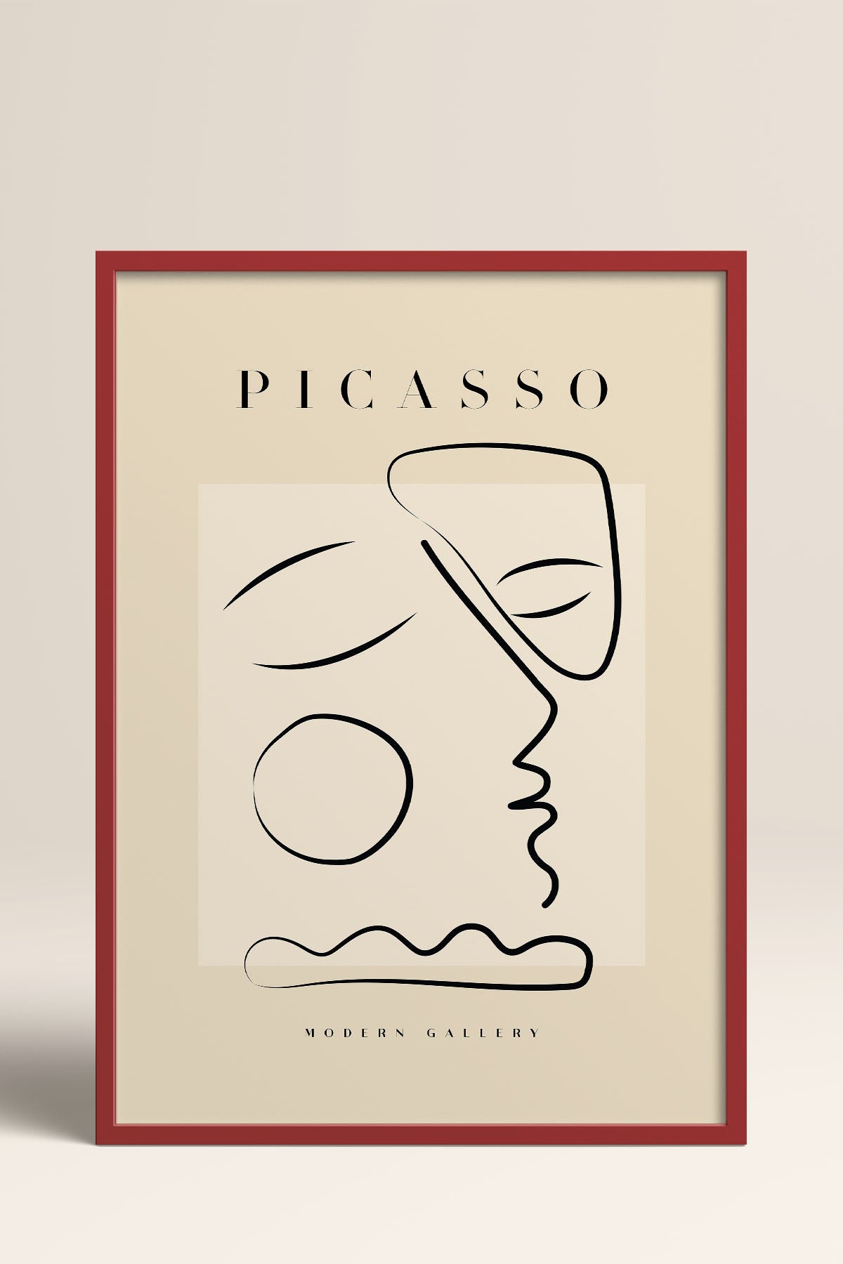 HOMEPACK Ahşap Çerçeveli Tablo Çerçeveli Poster Sanatsal Modern Duvar Dekoru PICASSO-30