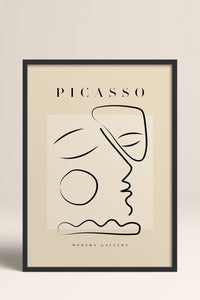 HOMEPACK Ahşap Çerçeveli Tablo Çerçeveli Poster Sanatsal Modern Duvar Dekoru PICASSO-30