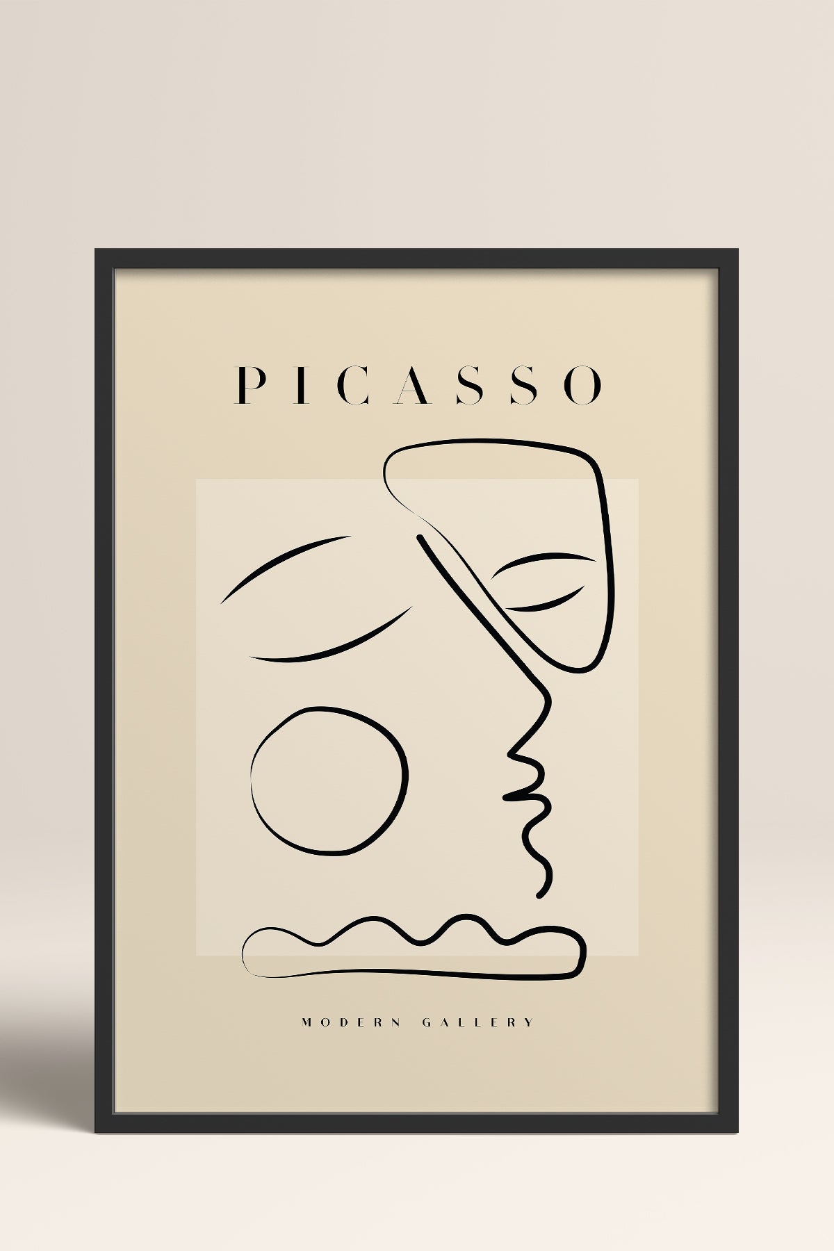HOMEPACK Ahşap Çerçeveli Tablo Çerçeveli Poster Sanatsal Modern Duvar Dekoru PICASSO-30