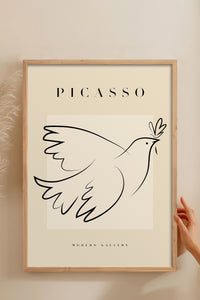 HOMEPACK Ahşap Çerçeveli Tablo Çerçeveli Poster Sanatsal Modern Duvar Dekoru PICASSO-31