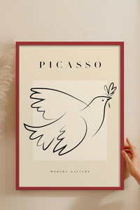 HOMEPACK Ahşap Çerçeveli Tablo Çerçeveli Poster Sanatsal Modern Duvar Dekoru PICASSO-31