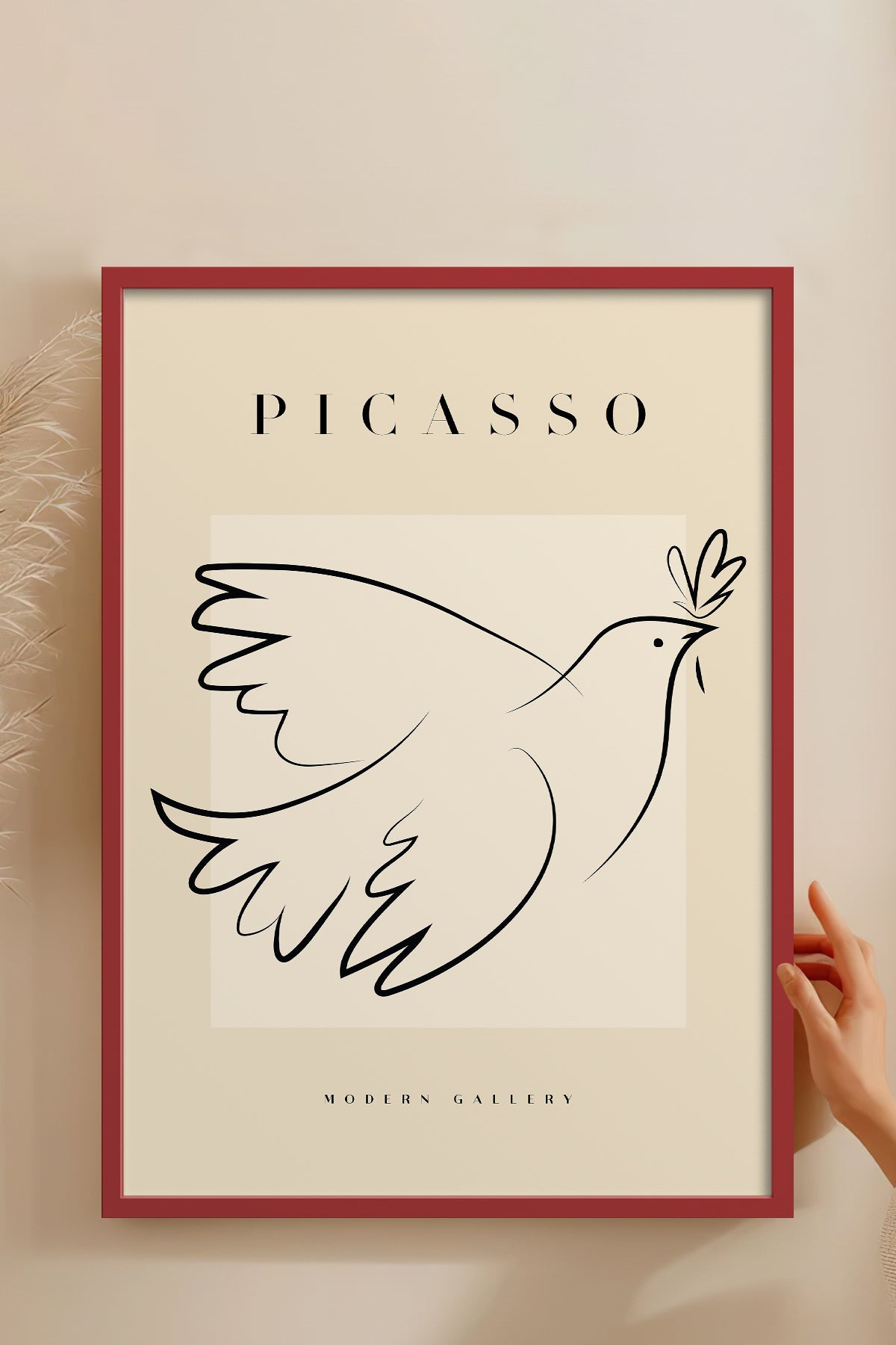 HOMEPACK Ahşap Çerçeveli Tablo Çerçeveli Poster Sanatsal Modern Duvar Dekoru PICASSO-31