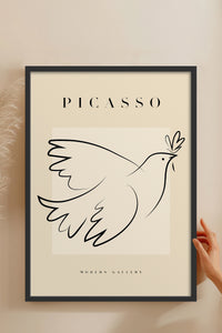 HOMEPACK Ahşap Çerçeveli Tablo Çerçeveli Poster Sanatsal Modern Duvar Dekoru PICASSO-31
