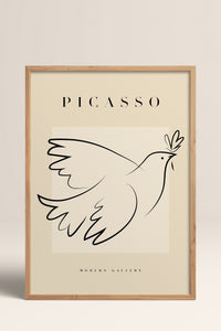 HOMEPACK Ahşap Çerçeveli Tablo Çerçeveli Poster Sanatsal Modern Duvar Dekoru PICASSO-31