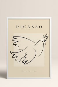 HOMEPACK Ahşap Çerçeveli Tablo Çerçeveli Poster Sanatsal Modern Duvar Dekoru PICASSO-31