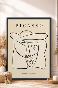 HOMEPACK Ahşap Çerçeveli Tablo Çerçeveli Poster Sanatsal Modern Duvar Dekoru PICASSO-32