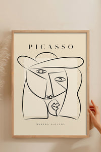 HOMEPACK Ahşap Çerçeveli Tablo Çerçeveli Poster Sanatsal Modern Duvar Dekoru PICASSO-32