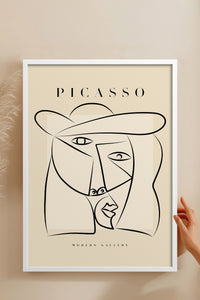 HOMEPACK Ahşap Çerçeveli Tablo Çerçeveli Poster Sanatsal Modern Duvar Dekoru PICASSO-32
