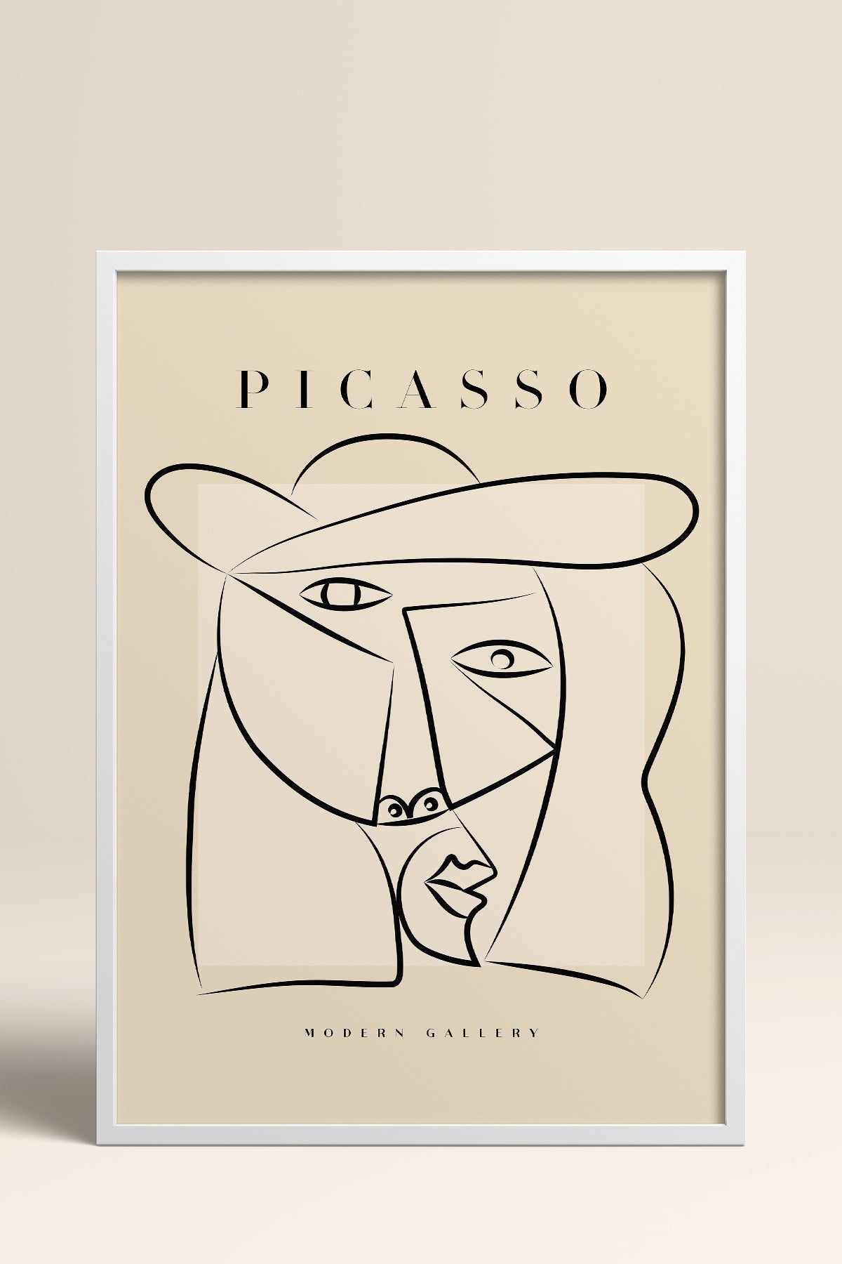 HOMEPACK Ahşap Çerçeveli Tablo Çerçeveli Poster Sanatsal Modern Duvar Dekoru PICASSO-32