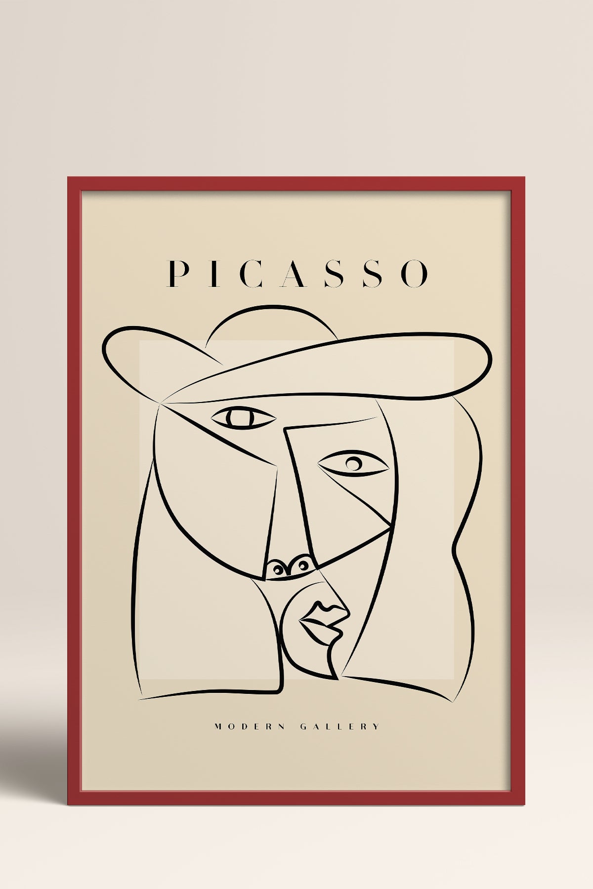 HOMEPACK Ahşap Çerçeveli Tablo Çerçeveli Poster Sanatsal Modern Duvar Dekoru PICASSO-32