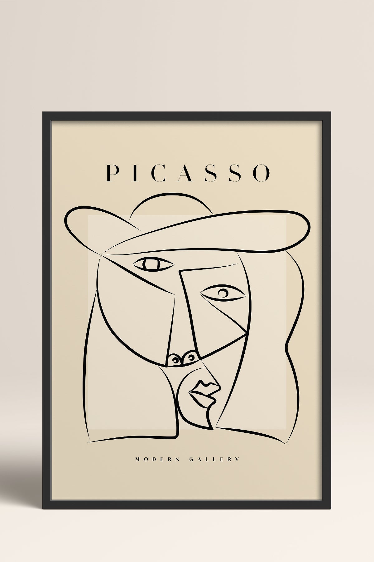 HOMEPACK Ahşap Çerçeveli Tablo Çerçeveli Poster Sanatsal Modern Duvar Dekoru PICASSO-32