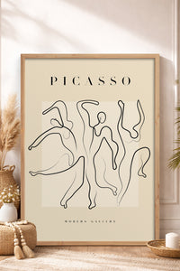 HOMEPACK Ahşap Çerçeveli Tablo Çerçeveli Poster Sanatsal Modern Duvar Dekoru PICASSO-33
