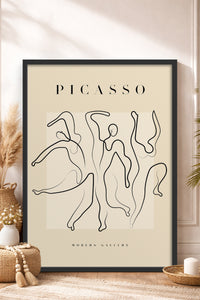 HOMEPACK Ahşap Çerçeveli Tablo Çerçeveli Poster Sanatsal Modern Duvar Dekoru PICASSO-33
