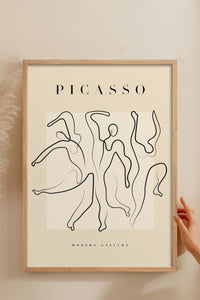 HOMEPACK Ahşap Çerçeveli Tablo Çerçeveli Poster Sanatsal Modern Duvar Dekoru PICASSO-33