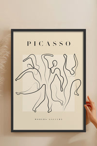 HOMEPACK Ahşap Çerçeveli Tablo Çerçeveli Poster Sanatsal Modern Duvar Dekoru PICASSO-33