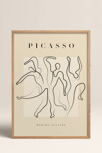 HOMEPACK Ahşap Çerçeveli Tablo Çerçeveli Poster Sanatsal Modern Duvar Dekoru PICASSO-33