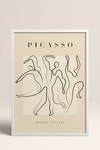 HOMEPACK Ahşap Çerçeveli Tablo Çerçeveli Poster Sanatsal Modern Duvar Dekoru PICASSO-33