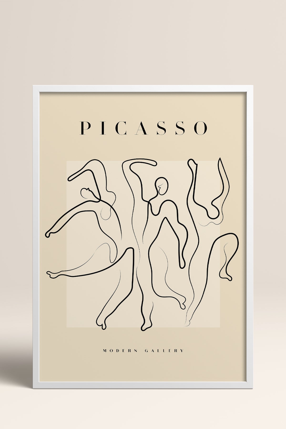 HOMEPACK Ahşap Çerçeveli Tablo Çerçeveli Poster Sanatsal Modern Duvar Dekoru PICASSO-33
