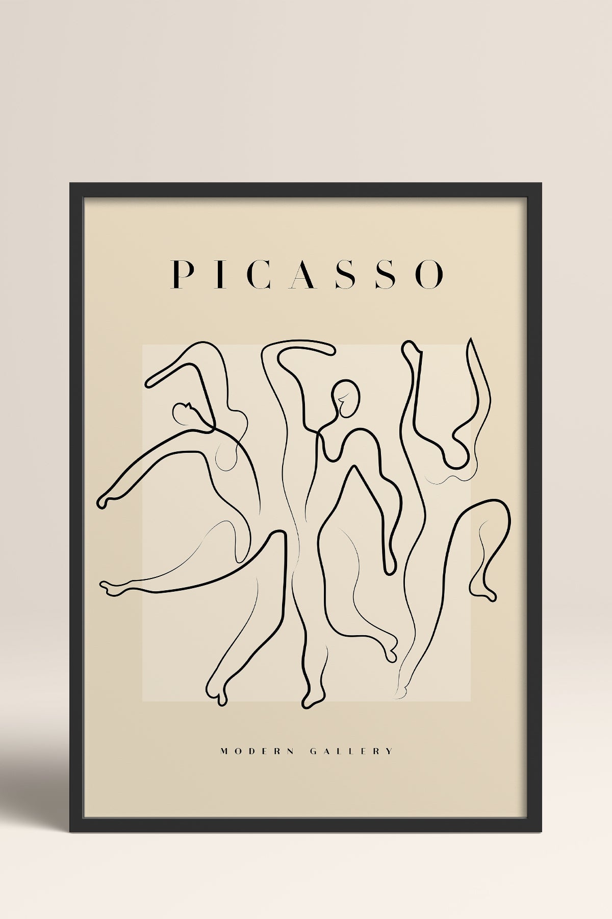 HOMEPACK Ahşap Çerçeveli Tablo Çerçeveli Poster Sanatsal Modern Duvar Dekoru PICASSO-33