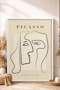 HOMEPACK Ahşap Çerçeveli Tablo Çerçeveli Poster Sanatsal Modern Duvar Dekoru PICASSO-34